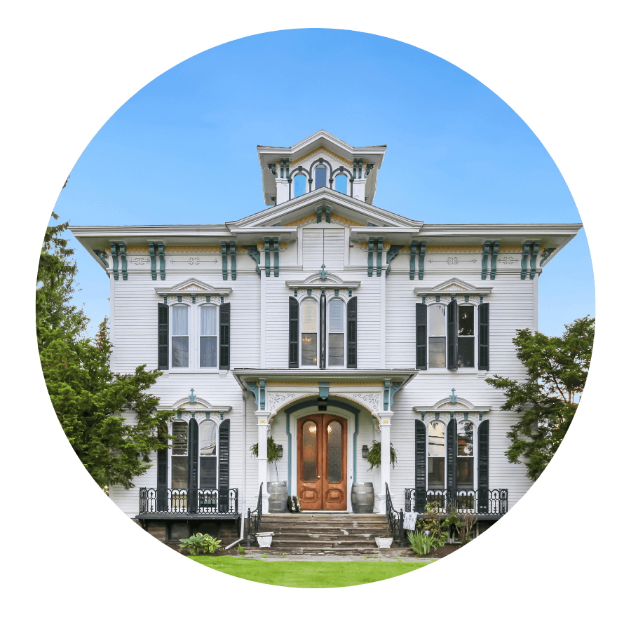 Victorian-style house with ornate details and a welcoming front entrance.